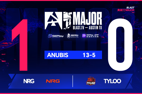 奥斯汀Major战报 | 状态欠佳，TYLOO 5-13不敌NRG落入0-1组