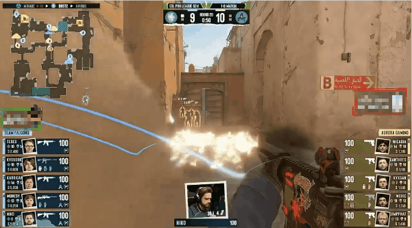 EPL S24：NiKo杀疯了！Falcons 2-0 Aurora，Dust2 13-10翻盘制胜