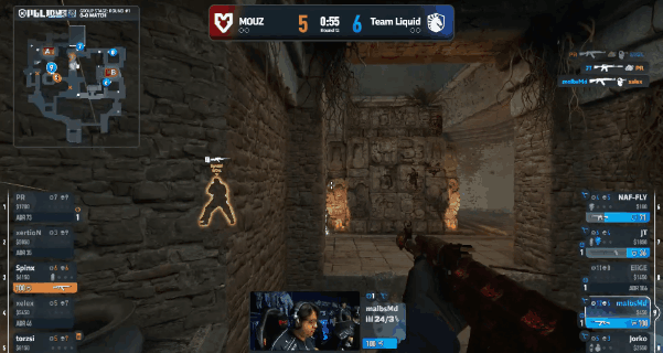 Liquid 2-1险胜MOUZ！NAF惊天1v5拖入加时，JT两度4杀定乾坤