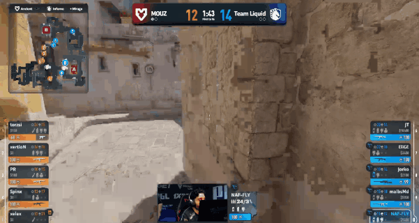 Liquid 2-1险胜MOUZ！NAF惊天1v5拖入加时，JT两度4杀定乾坤
