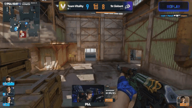 apEX缺阵无碍Vitality！2-0双杀9z，ropz与flameZ火力全开挺进胜者组