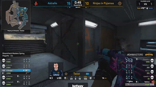 vpgame电竞比分网|DH春季大师赛欧洲区:NiP逆风翻盘2-1淘汰Astralis