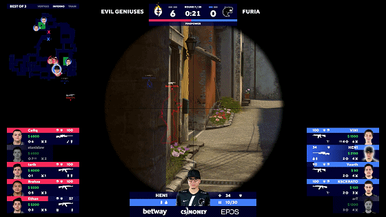 csgo比分网|BLAST春决:EG以2-1比分险胜FURIA晋级决赛