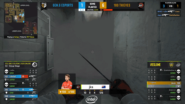 CSGO比分 ESL One科隆：黑豹被Chaos零封；GEN.G败给100T