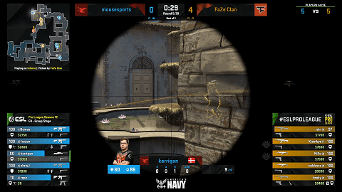 CSGO比分 EPL S12:mousesports取得开门红,以2比0比分战胜FaZe!