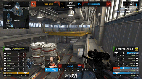CSGO比分 EPL S12:mousesports取得开门红,以2比0比分战胜FaZe!