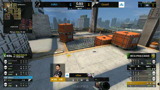 CSGO比分 EPL S12北美区:FURIA鏖战许久,以2比1比分险胜Cloud9