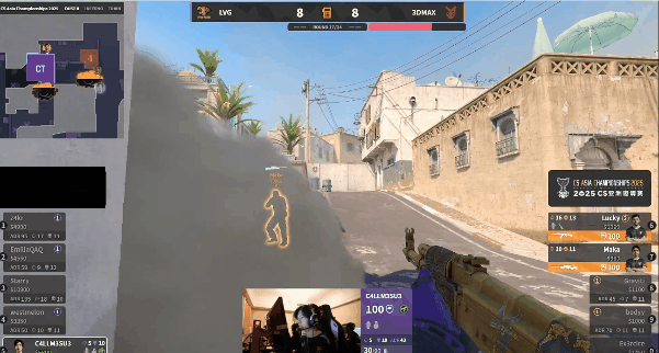 CAC亚洲邀请赛2025爆冷！LVG 0-2不敌3DMAX遗憾出局，加时激战Dust2惜败
