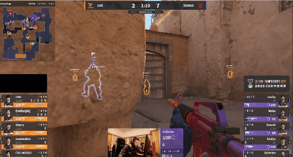 CAC亚洲邀请赛2025爆冷！LVG 0-2不敌3DMAX遗憾出局，加时激战Dust2惜败
