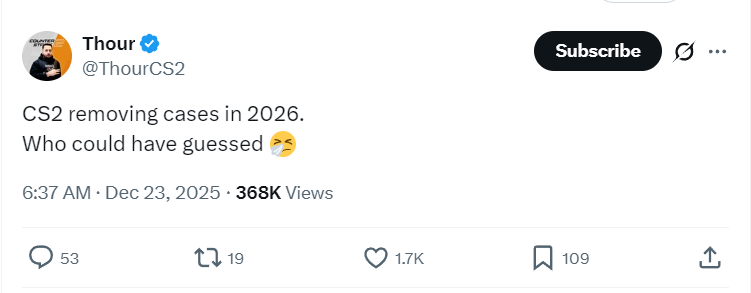 2026年CS2重磅变革！武器箱彻底退役，终端机礼包登场，V社暗藏监管避险玄机！