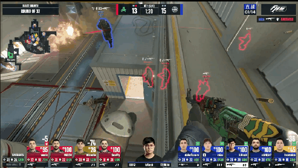 BLAST赏金赛S1：Wicadia神级五杀封神！Aurora 2-1逆转HOTU，Overpass 13-5碾压终结！